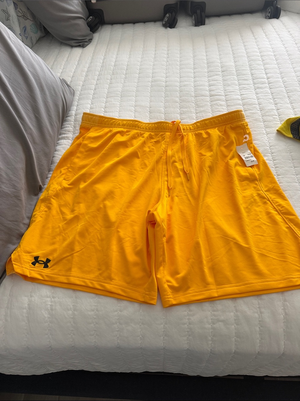 Under Armour Men's Bright Yellow Performance Athletic Shorts